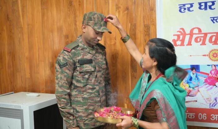 रुद्रप्रयाग में हर्षोल्लास से मनाया गया सैनिक रक्षाबंधन कार्यक्रम