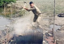 पुलिस ने कच्ची शराब की 2 भट्टी और 10 हजार लीटर लहन किया नष्ट